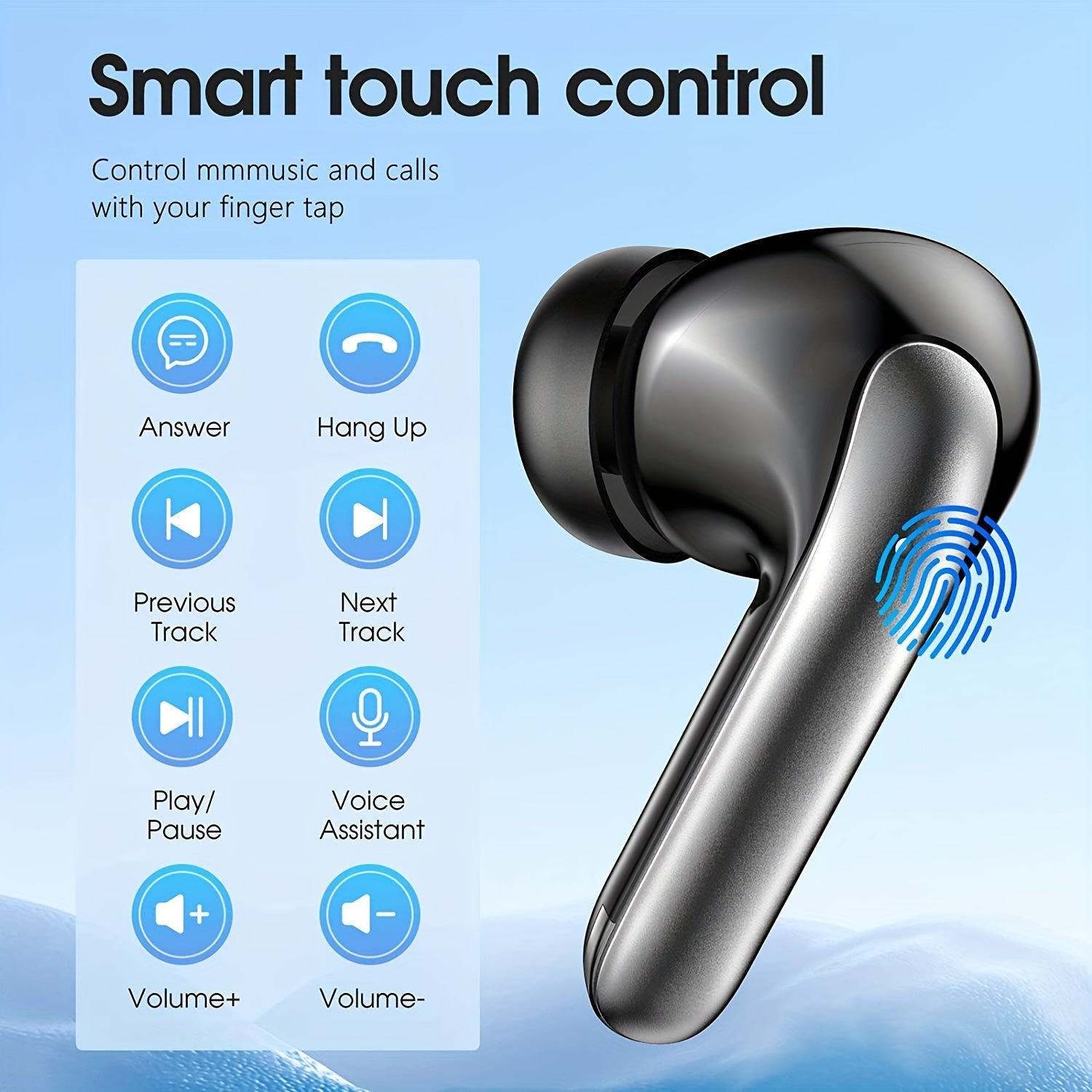 Wireless 5.3 Earbuds | In-Ear Headphones with Mic & Fast Charging Case by Snagg An EarBud