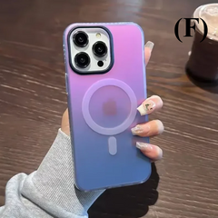 Laser Gradient MagSafe Shockproof Case – for iPhone 17 Series - F - Purple blue / For ProMax - Phone Cases & Covers