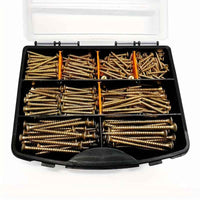 430 Piece Wood Screw Set (25–70mm Assorted Sizes) - pieces - Power Tools Gadget