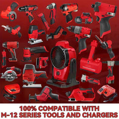 2 Pack 12 V 8.0 Ah Lithium-Ion Battery — Replacement for M12 Series Cordless Tools