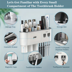 Wall Mounted Toothbrush Holder Set by Snagg A Toothbrush Holder