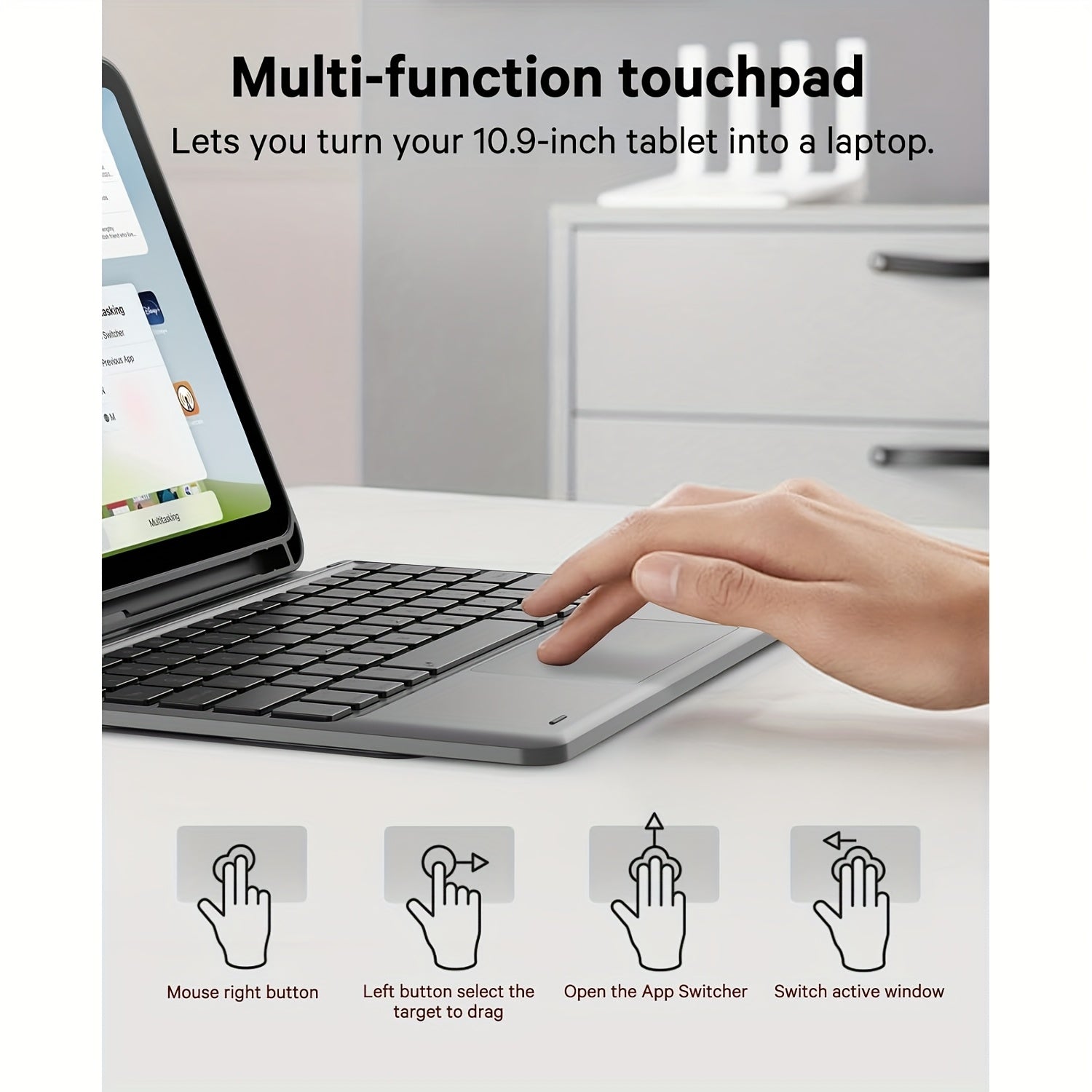 iPad Protective Case with Keyboard Suitable for iPad (A16) 11th/10th Generation (2025/2022) by Snagg A Wireless Keyboard