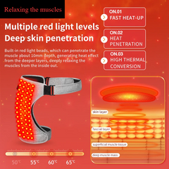Hip Massager with Red Light Heat & Vibration Therapy – Muscle Recovery & Joint Relief Support