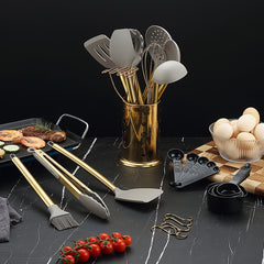 39pcs Stainless Steel & Silicone Cookware Set by Snagg A Utensil