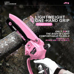 6 Inch Mini Electric Saw - Battery Powered With 2 × 2.0Ah Batteries