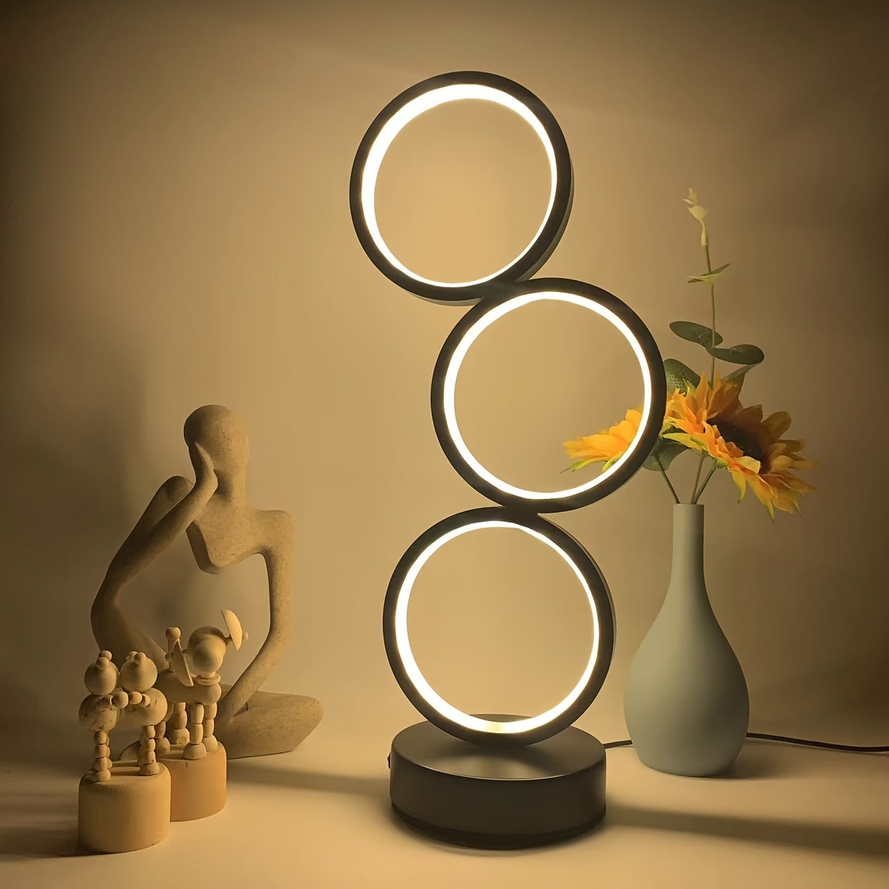 Modern 3 Ring USB Powered LED Table Lamp by Snagg A Table Lamp