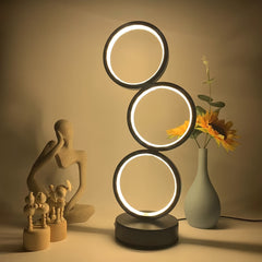 Modern 3 Ring USB Powered LED Table Lamp by Snagg A Table Lamp