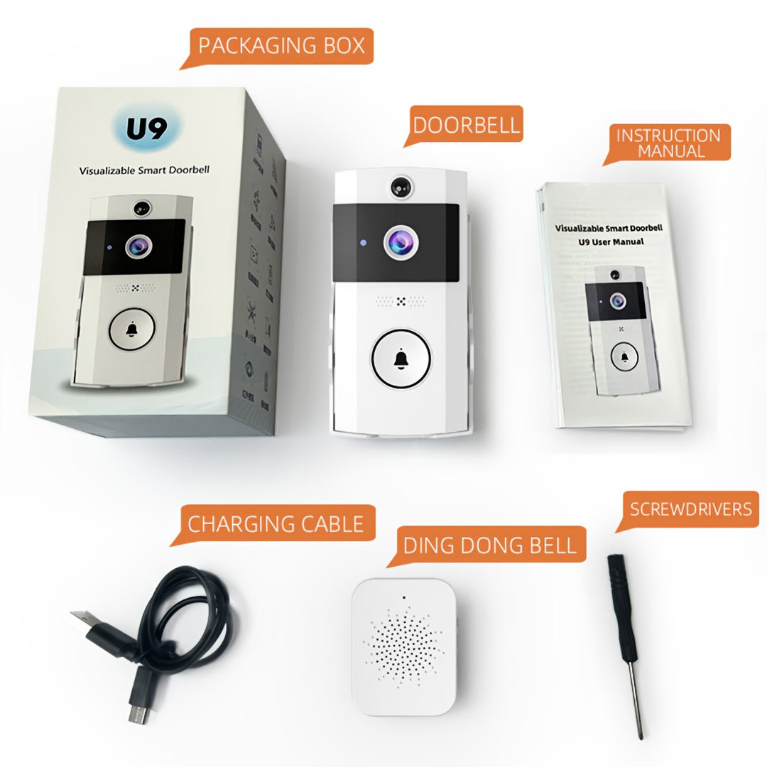 Wireless Solar Powered Video Doorbell HD Camera with Motion Detection by Snagg A Doorbell Camera