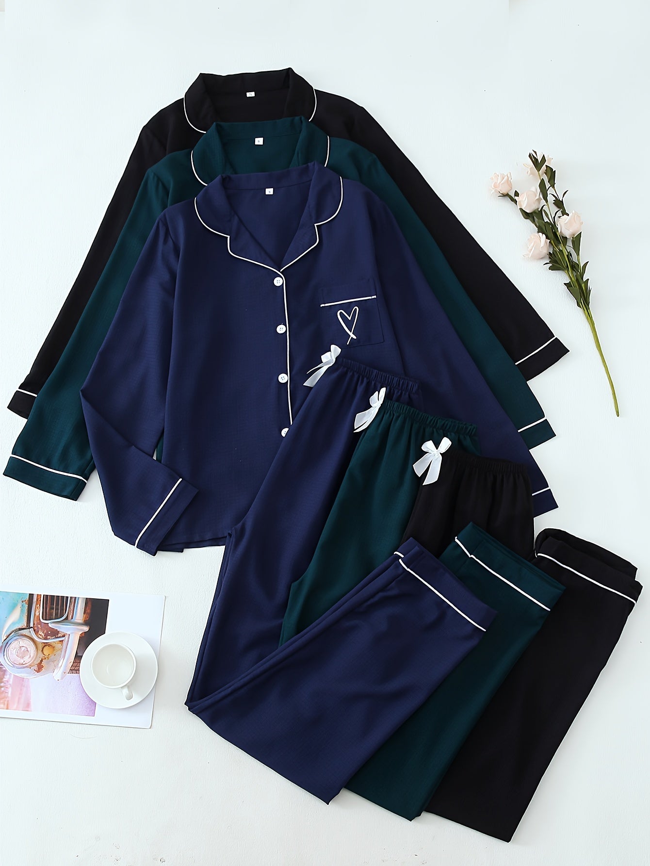 Women’s Heart Print Pajama Set by Snagg A Pajama