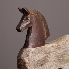 Vintage Resin Horse & Bull Figurines by Snagg A Sculpture