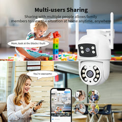 2 Pack 8MP Dual Lens WiFi Security Cameras – Auto Tracking with Human Detection by Snagg An Outdoor Camera