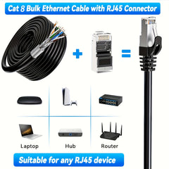 Cat 8 Ethernet Cable – 330ft Double-Shielded 40Gbps High-Speed Network Cable by Snagg A Network Cable