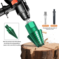 Heavy Duty Firewood Splitter Bit | Detachable Anti Stuck Log Splitting Auger