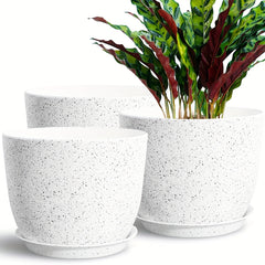 6pcs 10" Plastic Planter Set with Trays by Snagg A Pot