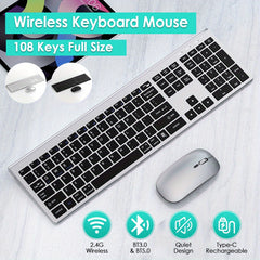 Ultra Thin Wireless Keyboard & Mouse Set Design with Multi Device Bluetooth Connectivity by Snagg A Keyboard