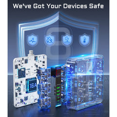 18-in-1 Powerboard with USB-C | Surge Protector Power Strip (2m Extension) by Snagg An Extension Cable