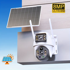 8MP 4K Dual Lens Solar Security Camera by Snagg An Outdoor Camera