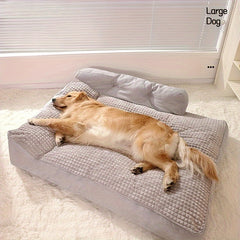Orthopedic Grey Stripe Dog Bed by Snagg A Pet Bed
