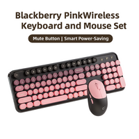 Wireless Keyboard & Mouse Set – 2.4G Connection with Colorful Gradient Design by Snagg A Keyboard