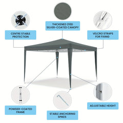 2x2M Waterproof Portable Gazebo Pop Up Canopy Tent by Snagg A Canopy Tent
