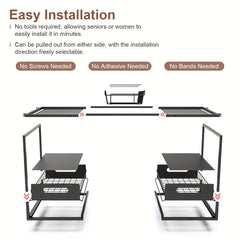 2-Tier Extendable Under Sink Organizer by Snagg A Rack
