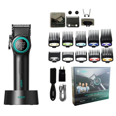 Professional 21 Speed Master Clipper – 4600mAh High-Capacity System with DLC "Flx" Blades & Charging Base