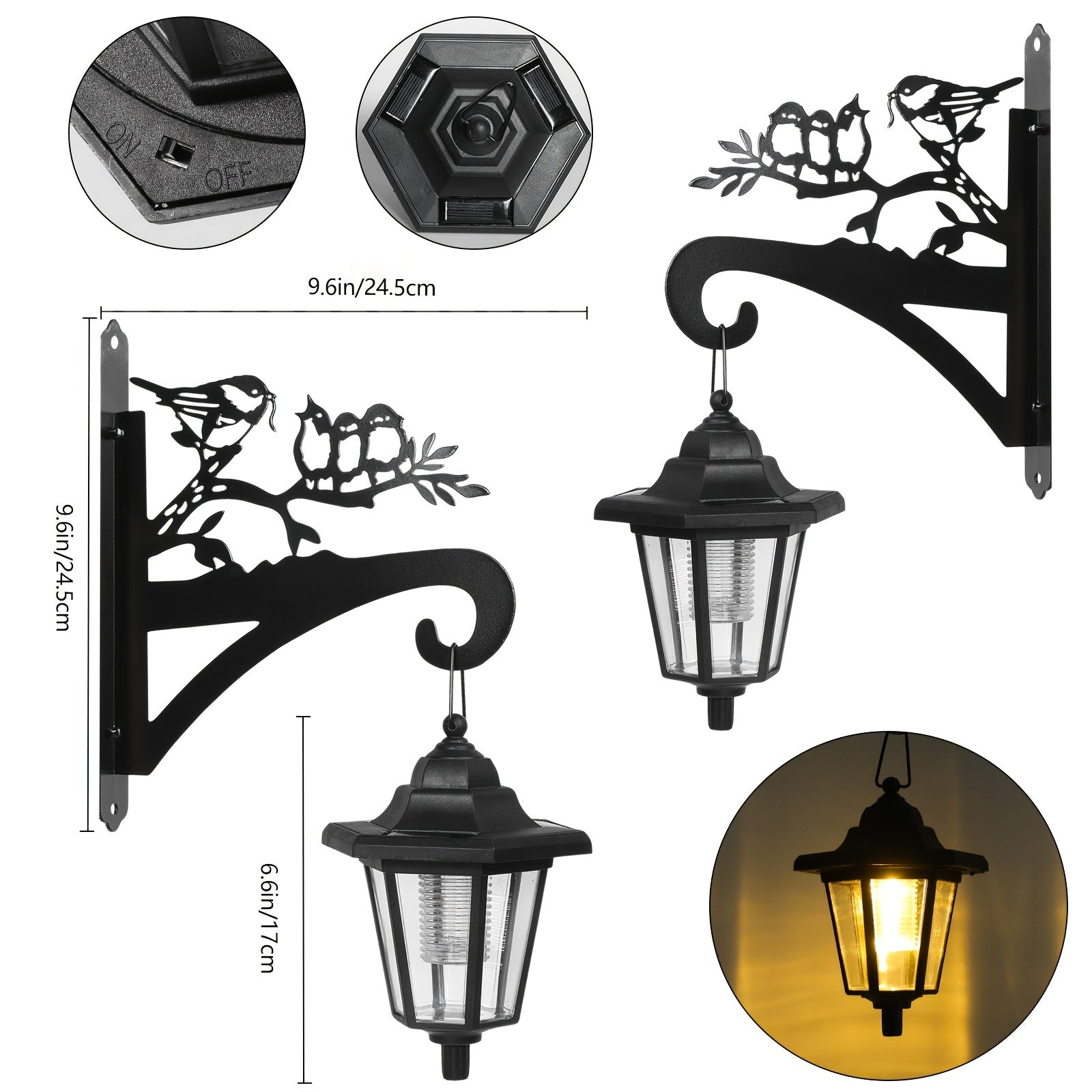 2pcs Hanging Bird Silhouette Wall Lights by Snagg An Outdoor Light