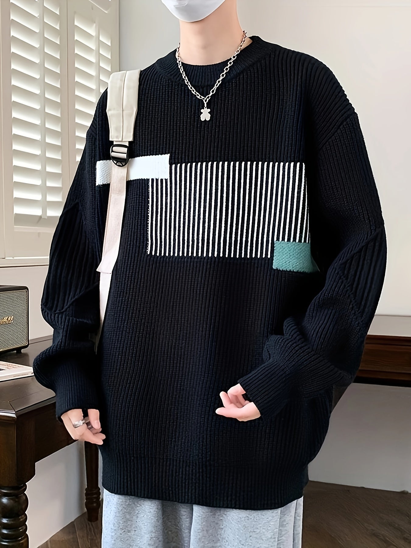 Men’s Geometric Pattern Sweater by Snagg A Jumper