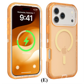 Rugged OTT Armor MagSafe Clear Case – for iPhone 15 Series - E - Gray Gold / Plus - Phone Cases & Covers
