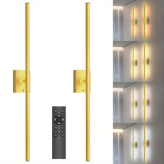 2 Pack Remote Control Battery Powered Wall Lights by Snagg A Wall Light