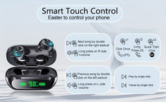 Wireless 5.3 Earbuds | In-Ear Headphones with Charging Case (200H Playtime) by Snagg An EarBud