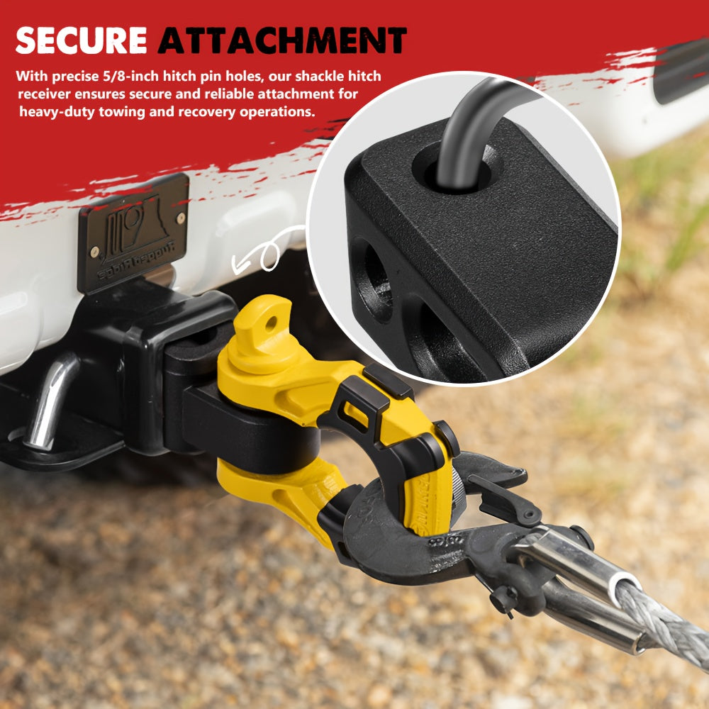 2" Recovery Hitch Receiver with 4.75T by Snagg A Bow Shackle