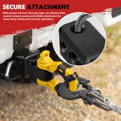 2" Recovery Hitch Receiver with 4.75T by Snagg A Bow Shackle