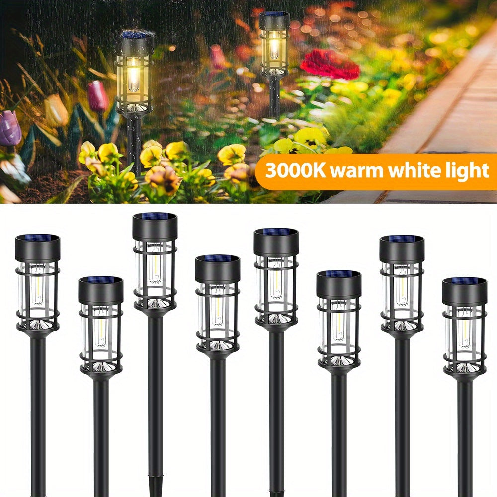8pcs 3000K Warm White Solar LED Path Lights by Snagg An Outdoor Light