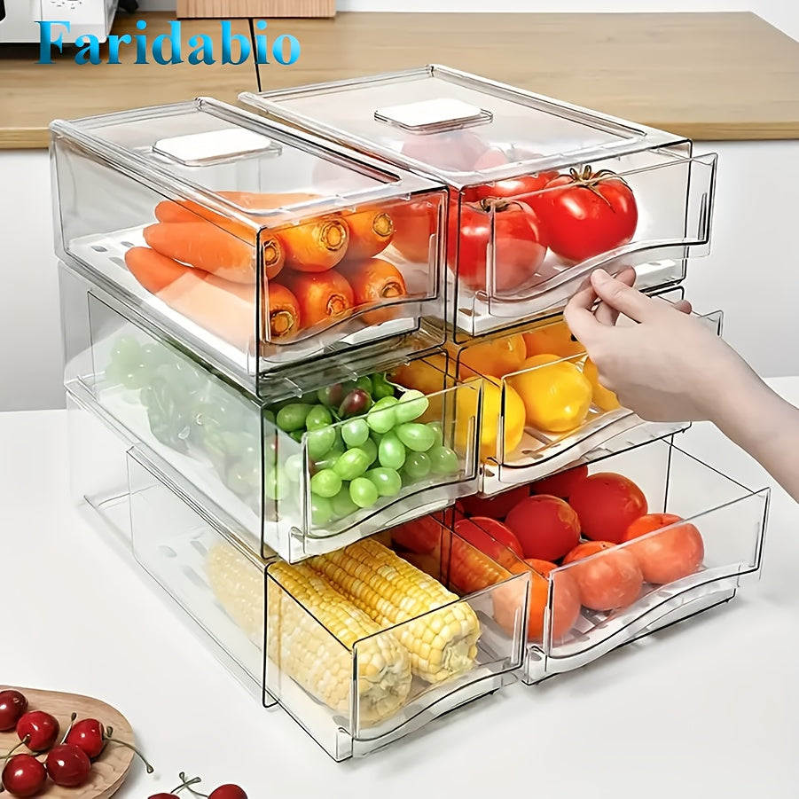 Refrigerator Organizer Drawer with Lids by Snagg A Container