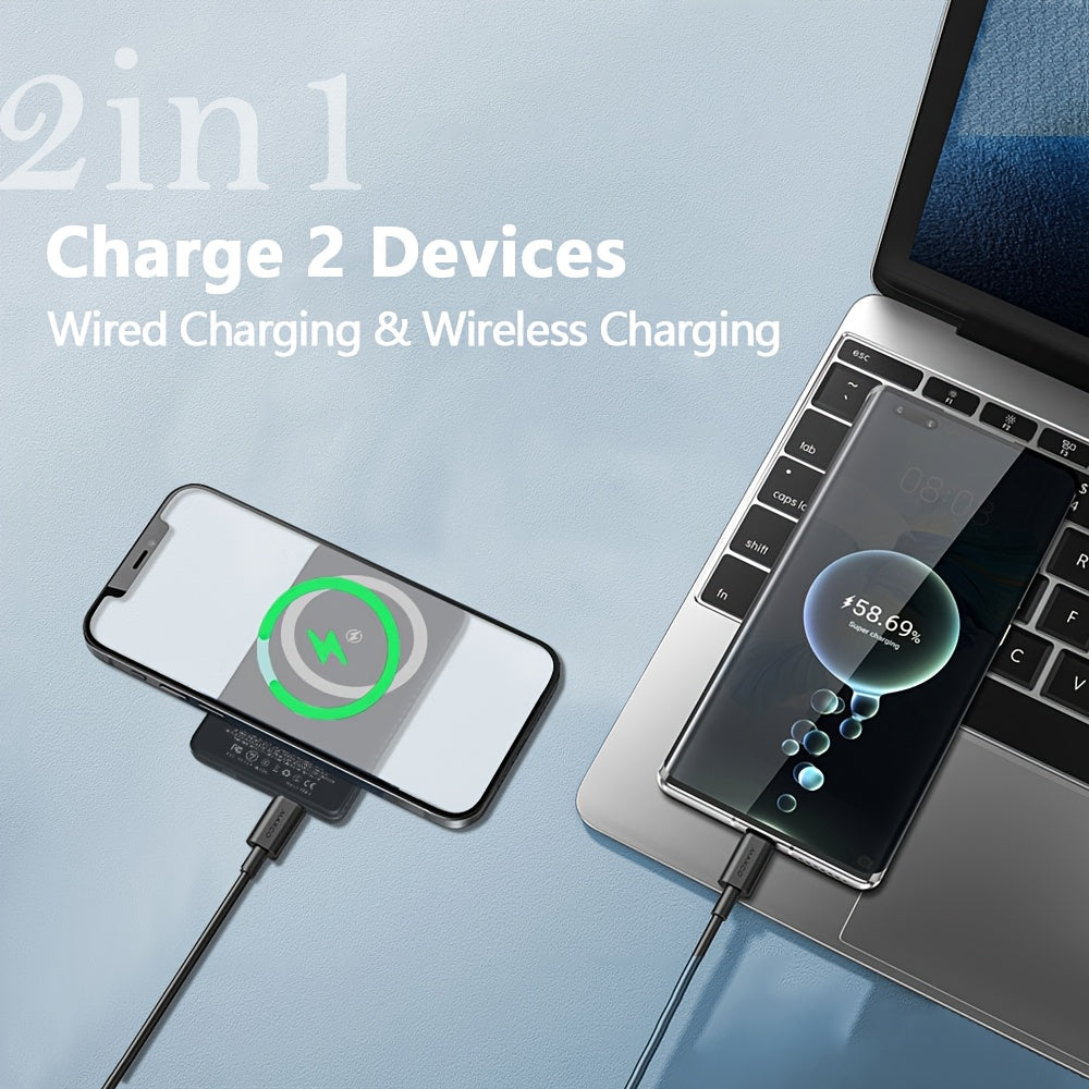 10000 MAh Slim Wireless Power Bank Compatible For IPhone Series by Snagg A Power Bank