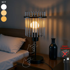 Modern Gray Glass Table Lamp by Snagg A Table Lamp