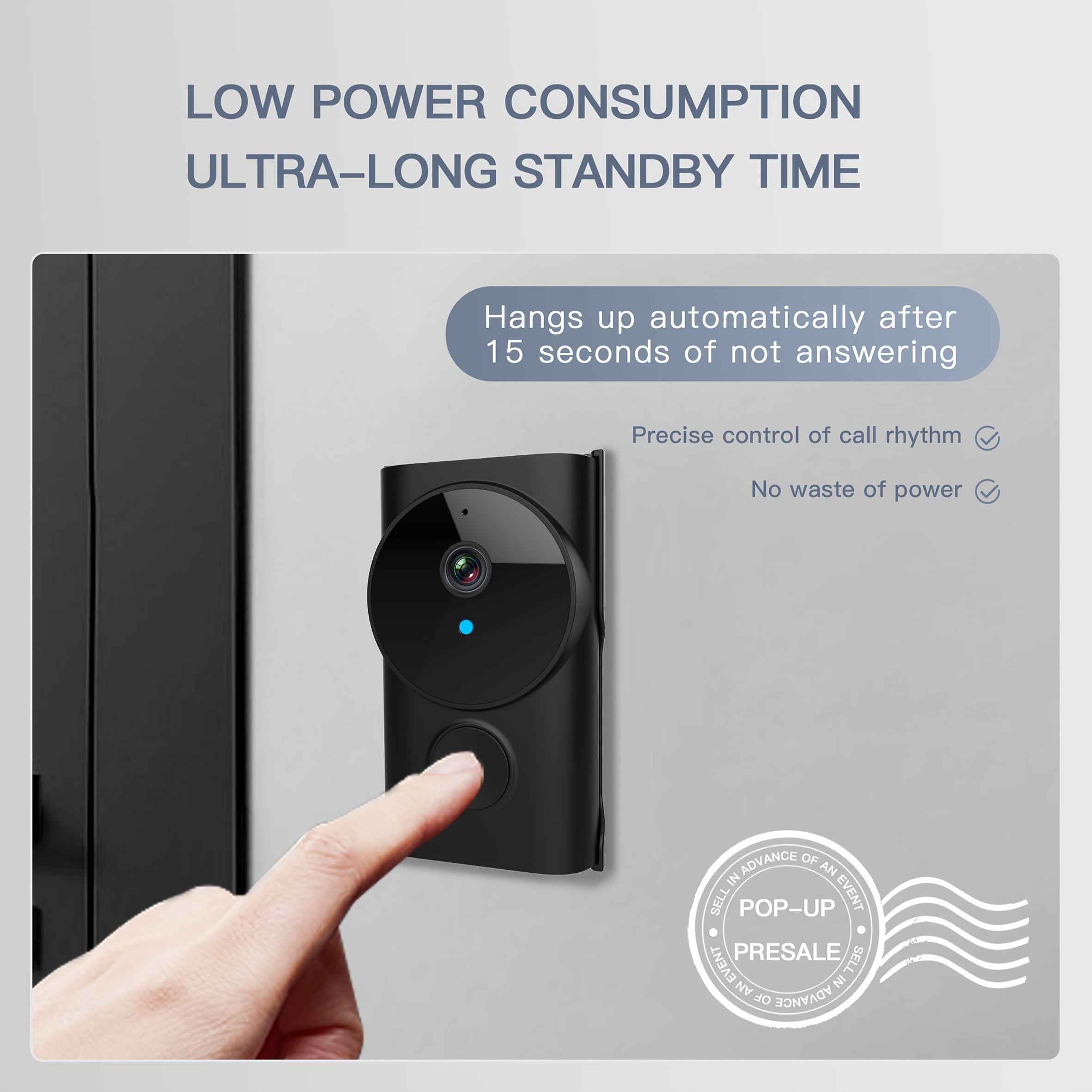 Video Doorbell Intercom System 10.9cm Screen with Infrared Night Vision by Snagg A Doorbell Camera