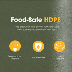 Portable Outdoor Water Barrel for Camping, Hiking, Off Grid & Emergency Use