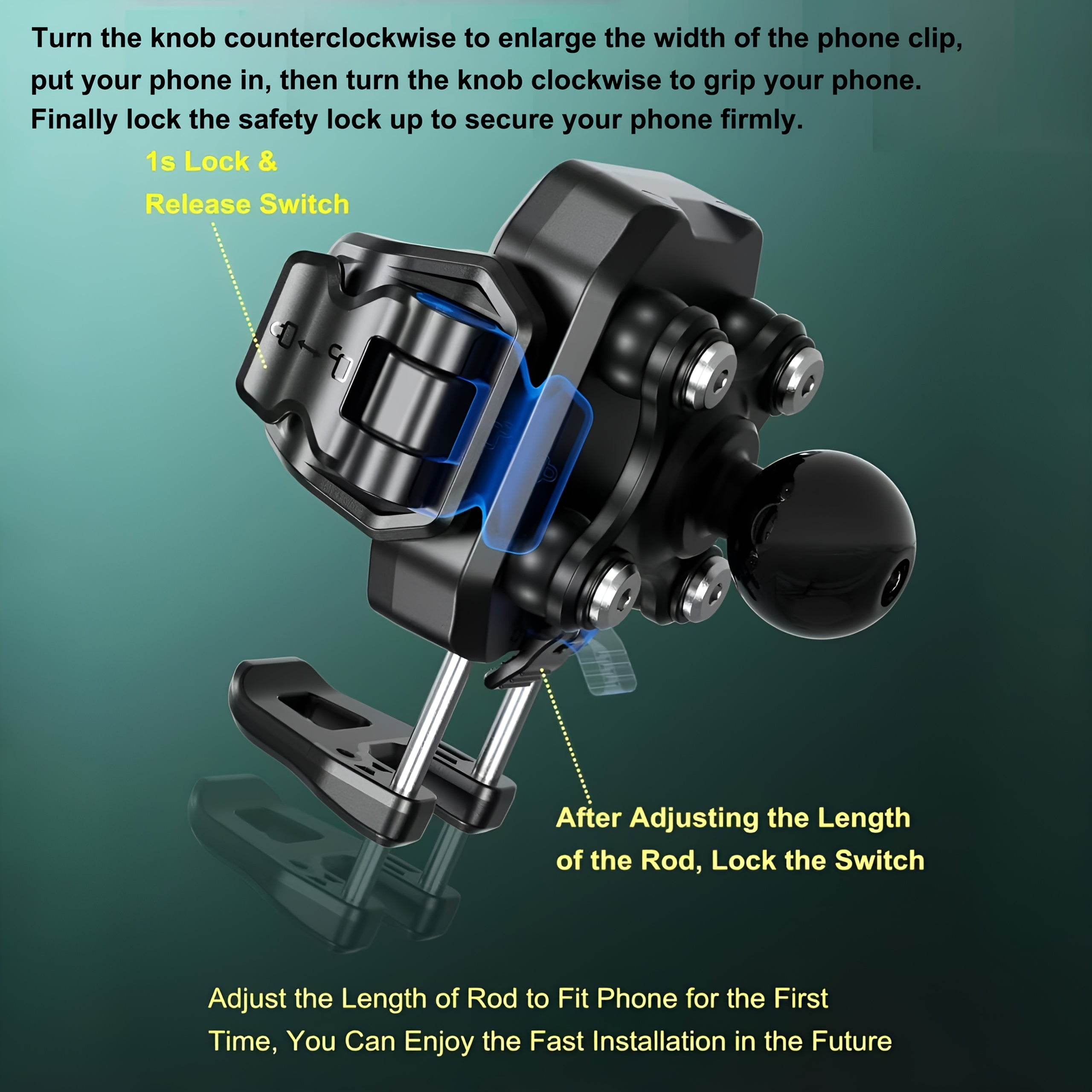 Motorcycle Phone Mount by Snagg A Phone Holder