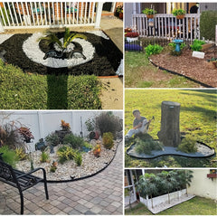 33ft Flexible Garden Edging Border 4" Tall by Snagg A Border Fence