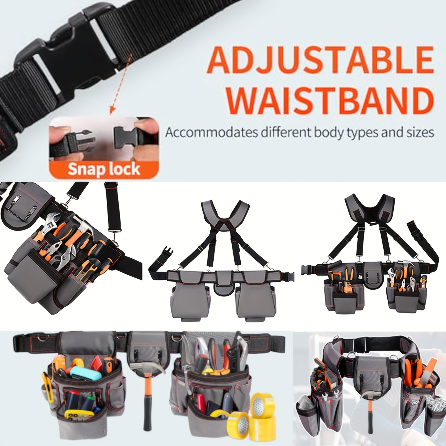 Multi Function Tool Belt & Shoulder Strap Bag by Snagg A Tool Belt