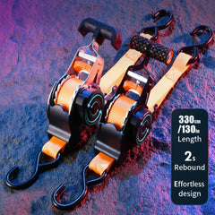 Heavy Duty Retractable Cargo Straps by Snagg A Ratchet Strap