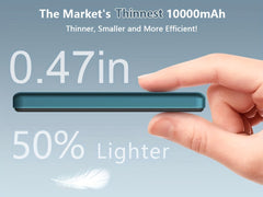 10000 MAh Slim Wireless Power Bank Compatible For IPhone Series by Snagg A Power Bank