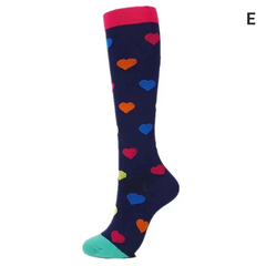 Unisex Compression Socks 20–30 mmHg Graduated Support for Nurses, Runners & Travel