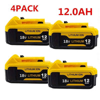 2 / 4 Pack 18 V 12.0 Ah Lithium-Ion Battery — Replacement for Dewalt 18 V Cordless Tools
