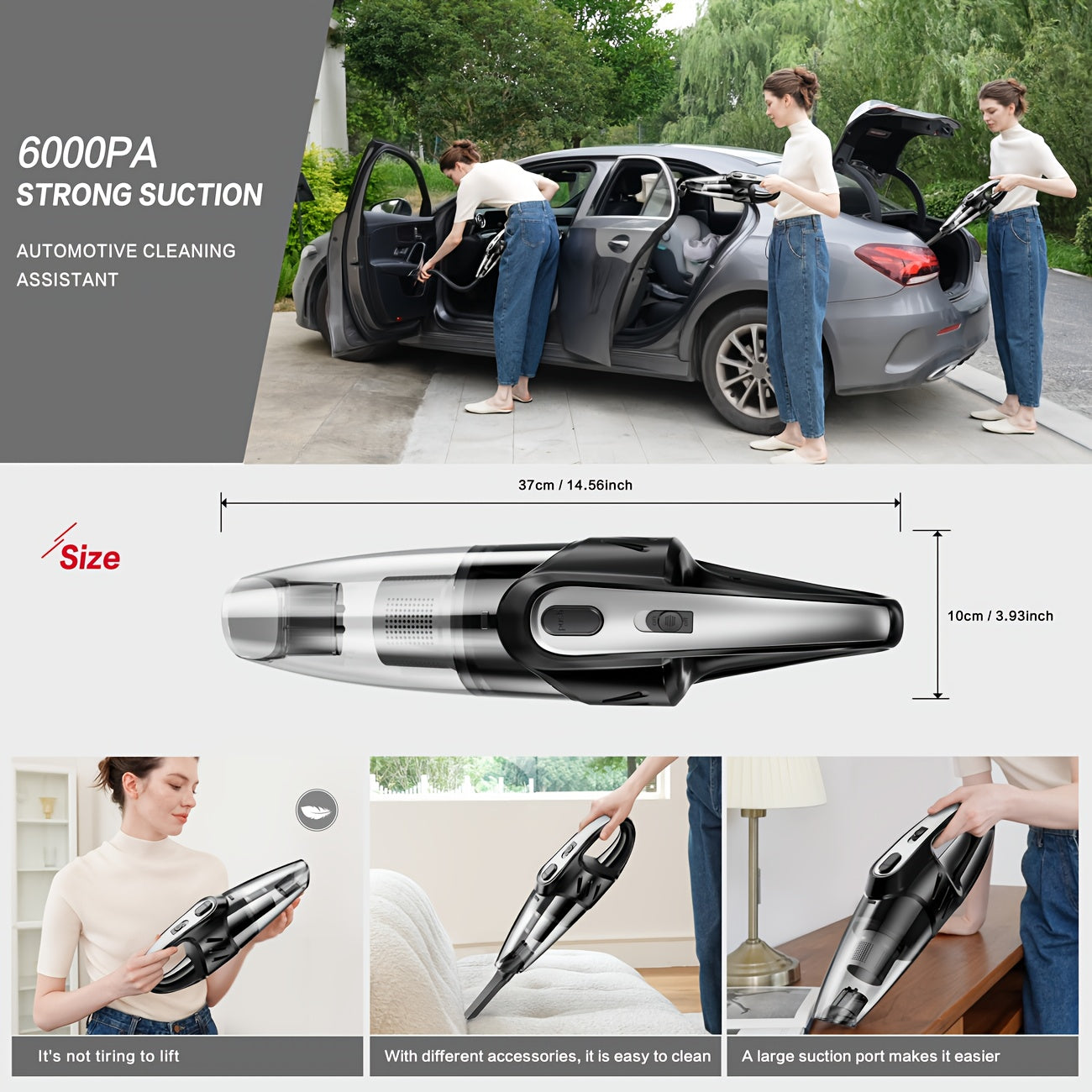 Strong Suction Mini Cordless Vacuum by Snagg A Car Vacuum
