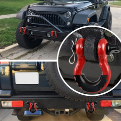 2pcs 4.75 - Ton D-Ring Bow Shackles by Snagg A Bow Shackle