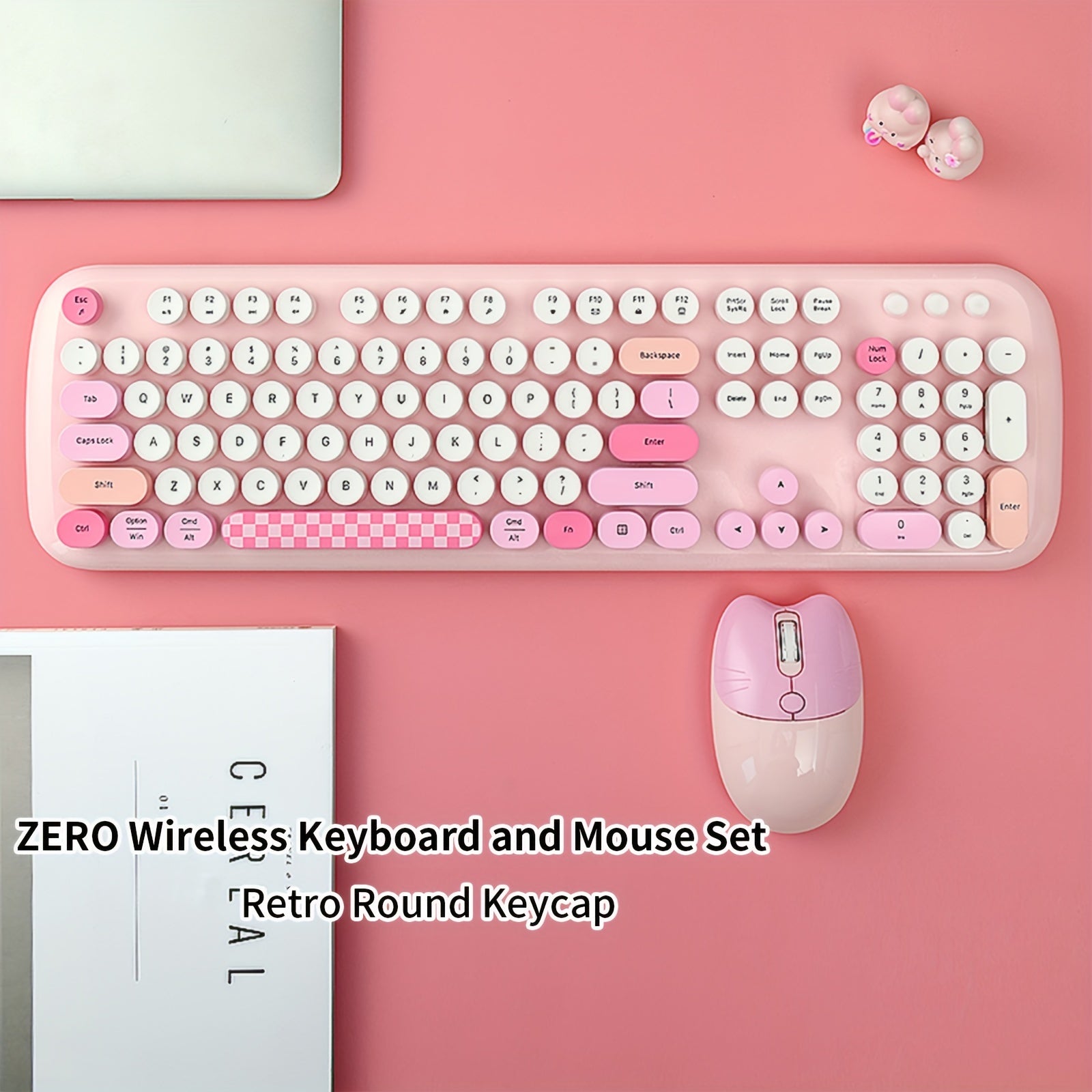 Retro Wireless Keyboard & Mouse Set for Office & Home Use by Snagg A Keyboard