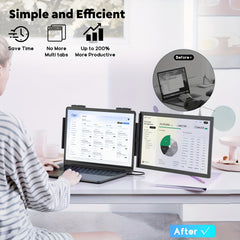 14" FHD 1080P Dual Laptop Screen Extender